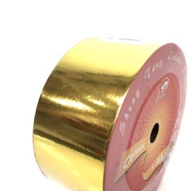 Gold Metallic Poly Ribbon 50mm