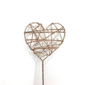 Rose Gold Heart Wand 36cm