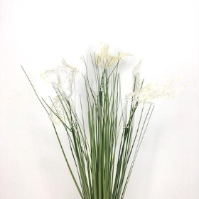 Ivory Butterfly And Grass Bush 44cm