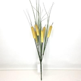 Yellow Bullrush And Grass Bush 35cm