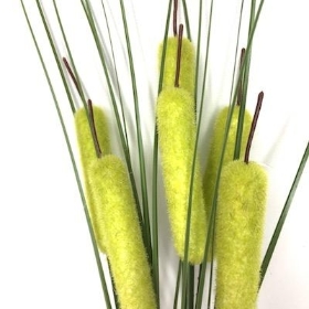 Green Bullrush And Grass Bush 35cm