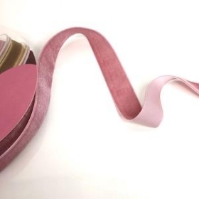 Vintage Pink Velvet Ribbon 25mm
