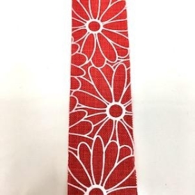 Red Rio Floral Ribbon 38mm