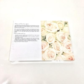 Pink Ivory Rose Folding Card x 25