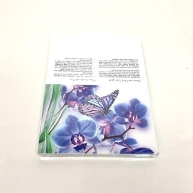 Blue Orchid And Butterfly Folding Card x 25