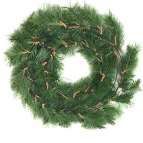 Green Pine Wreath 50cm