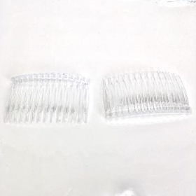 Clear Hair Comb Slides x 12