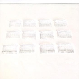 Clear Hair Comb Slides x 12