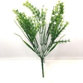 White Gyp And Grass Bush 31cm