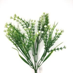 White Gyp And Grass Bush 31cm