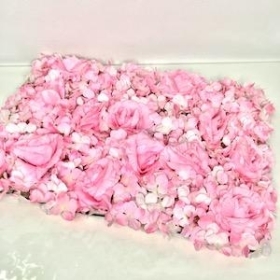 Pink Rose and Hydrangea Flower Wall 60 x 40cm