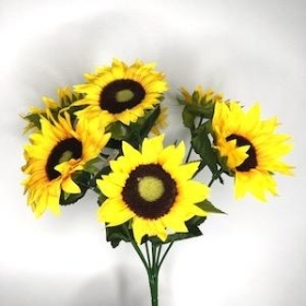 Yellow Sunflower Bush 38cm