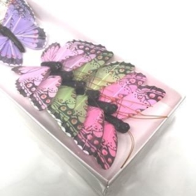 Jewel Mixed Feather Butterfly 7cm x 12