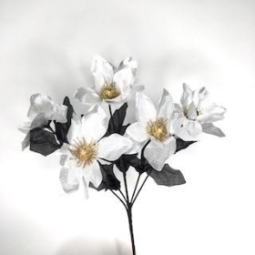 Silver Poinsettia Bush 30cm