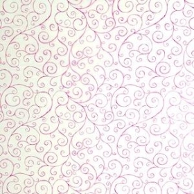 Cerise Scroll Cellophane 100m