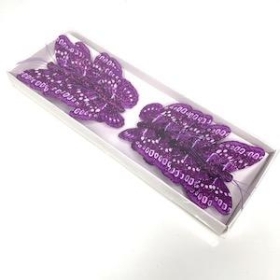Purple Feather Butterfly 7cm x 12
