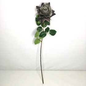 24 x Dark Grey Rose 65cm