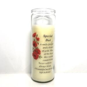Dad Glass Candle 18cm