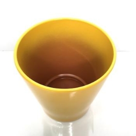 Mustard Ceramic Pot 14cm