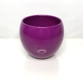 Plum Round Ceramic Pot 15cm