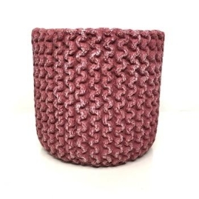 Cerise Crochet Pot 14cm