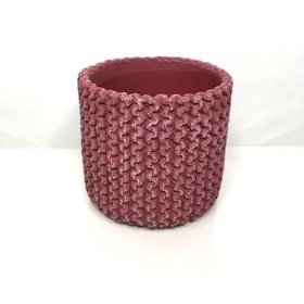 Cerise Crochet Pot 14cm