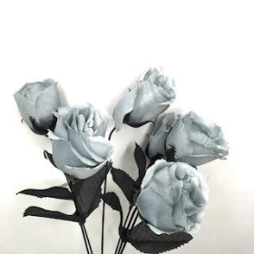 Grey Rosebud Bush 36cm