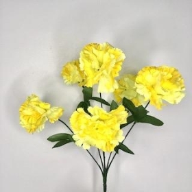 Yellow Carnation Bush 36cm