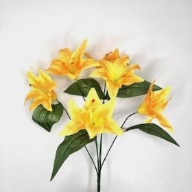 Yellow Lily Bush 36cm