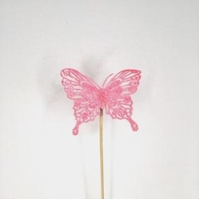 Pink Butterfly Pick x 10