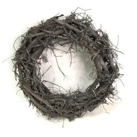 8 x Grey Twig Wreath 42cm
