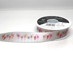 Mothers Day Balloon Ribbon 25mm