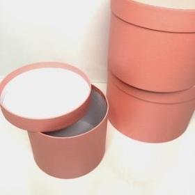 Pink Hat Box Set Of 3 