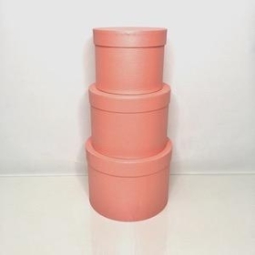 Pink Hat Box Set Of 3