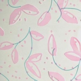 Pink Leaf And Dot Cellophane 100m