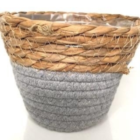 Grey Seagrass Basket 12cm