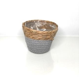 Grey Seagrass Basket 12cm