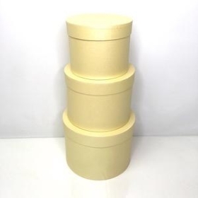 Cream Hat Box Set Of 3 