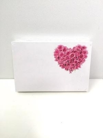 Pink Rose Heart Small Florist Cards