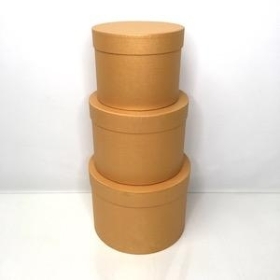 Gold Hat Box Set Of 3