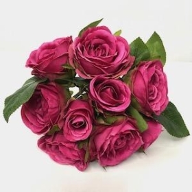 Fuchsia Pink Rose Bundle 25cm