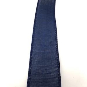 Navy Blue Burlap Ribbon 38mm