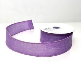 Lilac Burlap Ribbon 38mm