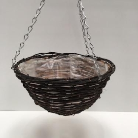 20 x 12 Inch Rattan Hanging Basket