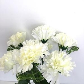 Ivory Carnation Bush 30cm