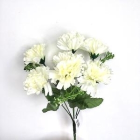 Ivory Carnation Bush 30cm