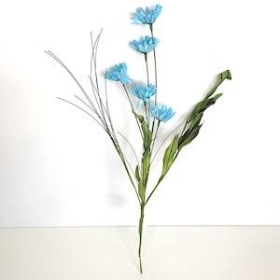 Pale Blue Daisy Spray 53cm