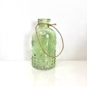 Light Green Hanging Bottle Vase 13cm