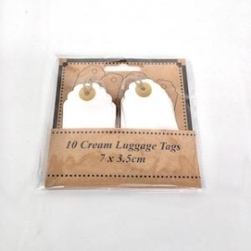 Cream Luggage Tags 7cm x 10