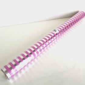 Pink Stripe Cellophane 100m